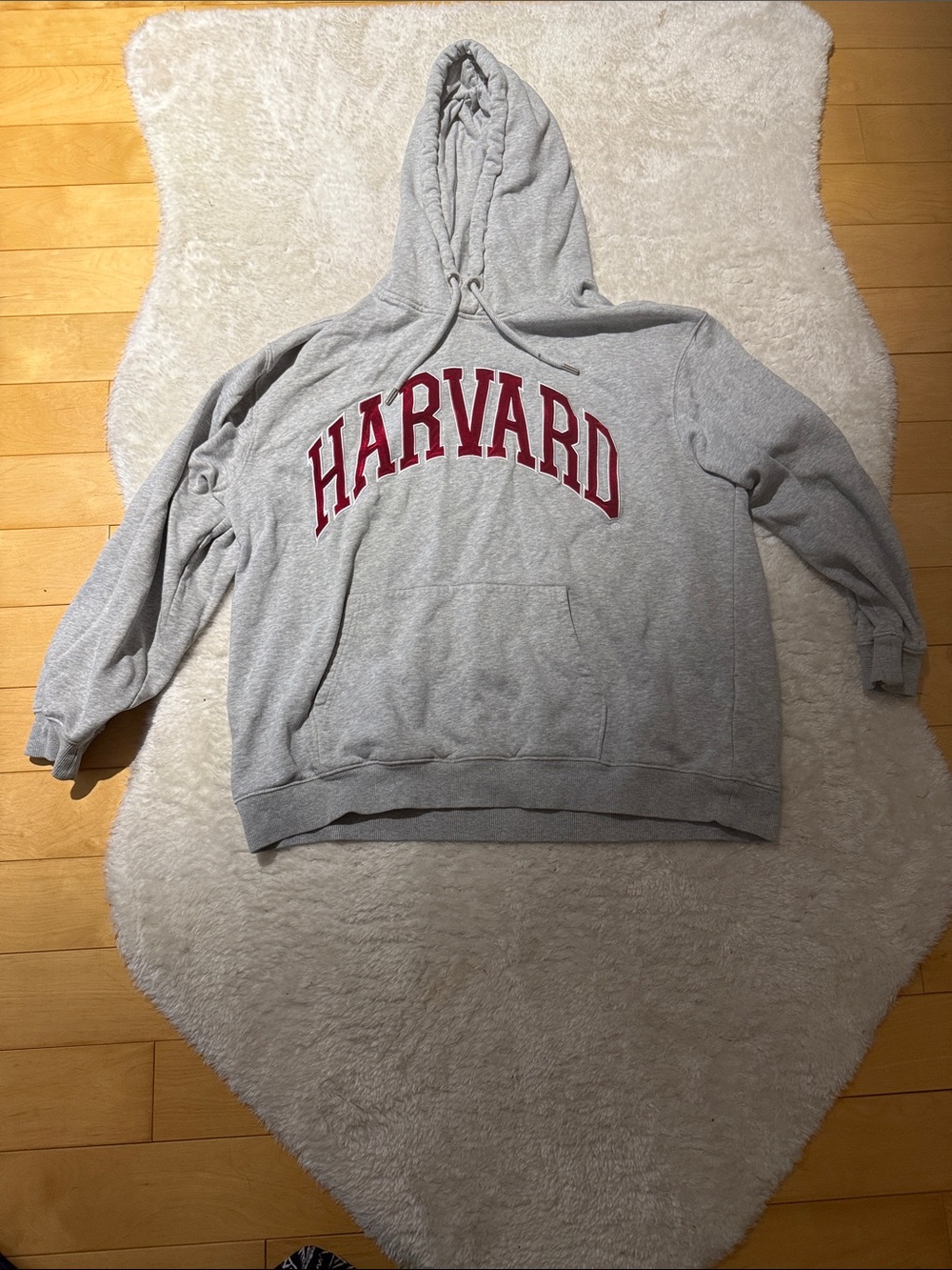 H&M Gray Hoodie with Red Harvard Arch